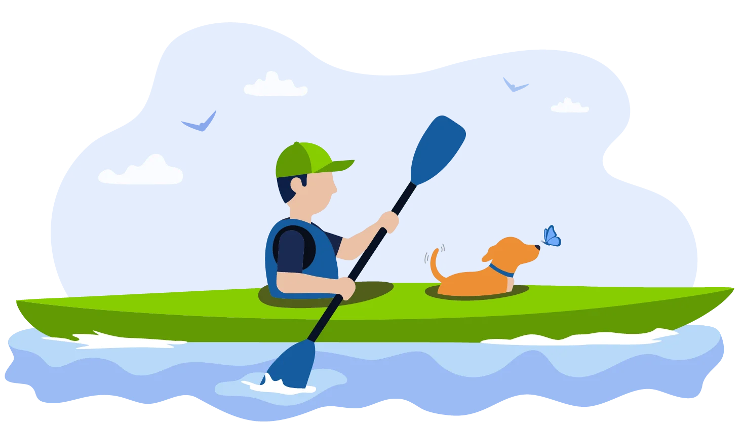 Illustration of people welcoming you